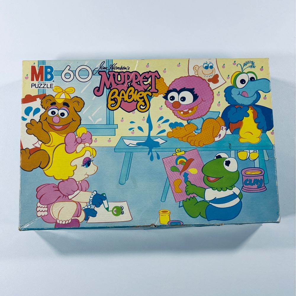 Milton Bradley Muppet Babies 60 Piece Puzzle Vintage 1987 Jim Henson Art Scene